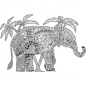 Слон, покрытый орнаментом