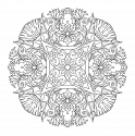 Мандала из цветочного концентрического орнамента.