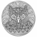 Мандала с Совой с узором зентангл (zentangle)