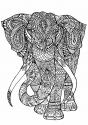 Слон , покрытый  медитативным узором